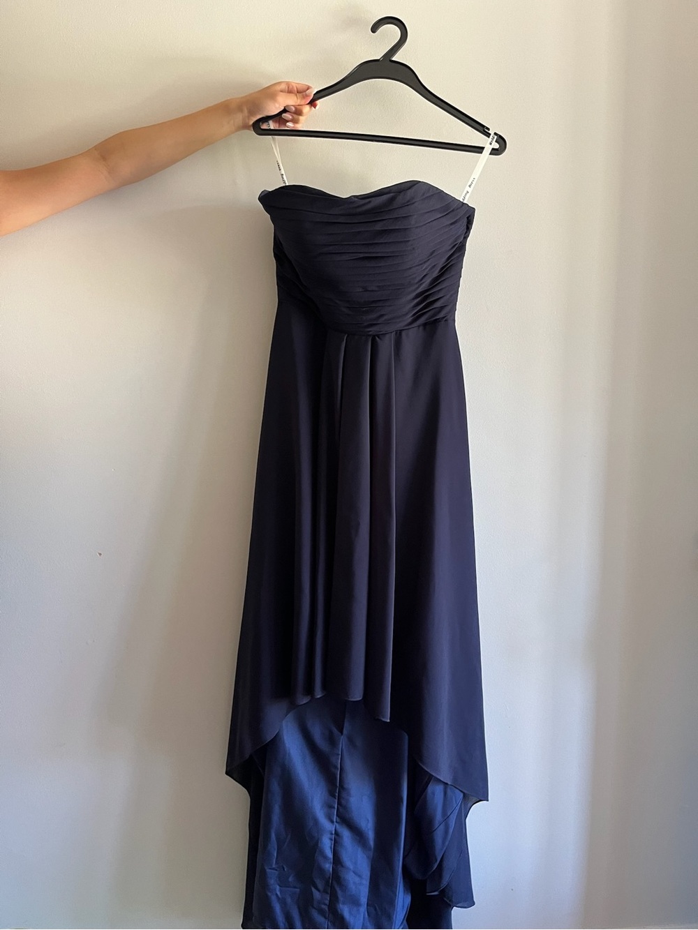 Strapless Navy High-Low Prom/Grad Dress